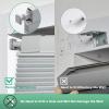 Tonature No Tools No Drill Top Down Bottom Up Cellular Shades for Windows, 1" Blackout Fabric, Cordless Honeycomb Blinds for Indoor Window, Thermal Insulated Noise Reduction, 51" W x 48" H, Grey view 2