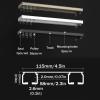 Curtain Double Tracks Ceiling, Double Curtain Rails, Room Divider Track, Hospital Curtain Curtain Conjoined Double Track Ceiling Mounting, Silent Sliding Ceiling Curtain Rail Black ( Color : Champagne view 2