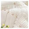 ADovz Winter Warm Comfortable Velvet Fleece Pleat Lace Ruffles Princess Bedding Set Duvet Cover Set Flat/Fitted Bed Sheet Pillowcase,Bed Sheets view 3