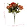 Amosfun 2pcs Artificial Peony Flower Bouquet Vintage Floral Decoration for Wedding Party Home Decor Realistic Simulation Flowers for Living Room Office and Events view 2