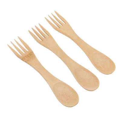 SHOWERORO 5pcs Boy Girl's Eco-friendly Wooden Sporks Cartoon Spoon and Fork Combo for Boy Girl Lightweight Utensils with Smooth Edges for Safe Dining at Home Go