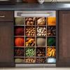 MLGB Spice Wood Lattice Magnetic Dishwasher Door Panel Decal, Vinyl Kitchen Decorative Spices Fridge Magnet Cover Decals, Home Appliances Decor, 23" x 26" Magnetic view 1