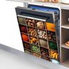 MLGB Spice Wood Lattice Magnetic Dishwasher Door Panel Decal, Vinyl Kitchen Decorative Spices Fridge Magnet Cover Decals, Home Appliances Decor, 23" x 26" Magnetic view 4