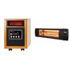 Dr Infrared Heater Portable Space Heater, 1500-Watt, Cherry & DR-238 Carbon Infrared Outdoor Heater for Restaurant, Patio, Backyard, Garage, and Decks, Standard, Black view 1