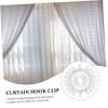 Ciieeo 80pcs White Plastic Curtain Clips Hooks Strong Spring Clips for Hanging Curtains Drapes and Bed Non-damaging for Home Hotel and Restaurant Use view 2