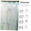 Ciieeo 80pcs White Plastic Curtain Clips Hooks Strong Spring Clips for Hanging Curtains Drapes and Bed Non-damaging for Home Hotel and Restaurant Use view 3