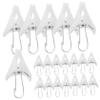 Ciieeo 80pcs White Plastic Curtain Clips Hooks Strong Spring Clips for Hanging Curtains Drapes and Bed Non-damaging for Home Hotel and Restaurant Use view 4