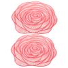 LIFKOME 2pcs Rose Flower Table Mat - Dining Placemat Decor for Kitchen Dining Room for Parties Events Compact and Lightweight Design view 1