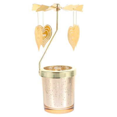 LIFKOME Rotating Candlestick Table Decoration for Romantic Dinners Elegant Candle Holder for Home Restaurant for Valentine's Day and Holiday Table Centerpieces
