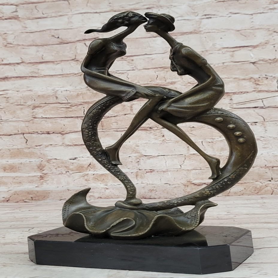 Handcrafted Everlasting Love Bronze Figurine for Special Occasions Artwork by Finery Bronze