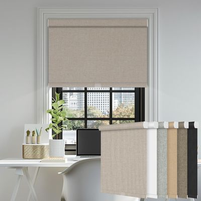 PQRSHADE 100% Blackout Window Shades Pull Down for Indoor,Custom Room Darkening Roller Window up and Down Blinds with Thermal Insulated for Home Bedroom Office Easy Install(36.25"W x 44"H)Cameo brown