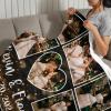 YMDLQDP Personalized Love Blankets with Couple Name Custom Photo Blanket for Valentine's Day Mother's Day Birthday Anniversary Wedding Throw Blanket with Your Own Picture for Girlfriend Boyfriend view 3