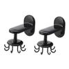 Amosfun 2pcs Kitchen Towel Rack Rotating Hooks Multifunctional Wall-Mounted Holder for Kitchen and Bathroom Black Easy to Clean Space-Saving Design view 1