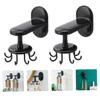 Amosfun 2pcs Kitchen Towel Rack Rotating Hooks Multifunctional Wall-Mounted Holder for Kitchen and Bathroom Black Easy to Clean Space-Saving Design view 3