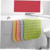 Amosfun Non-Slip Bath Mat with Suction Cups TPR Rubber PVC Pad Textured Dots for Comfort Easy to Clean Orange Color for Bathroom Floor Safety view 4