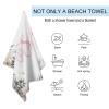 Generic Personalized Bride Floral Bachelorette Beach Towel Custom Name Pool Bath Towel Quick Dry Absorbent Towel Camping Towels Birthday Vacation Gift for Kids Adults Men Women 30x60, Style-11 view 3