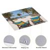Beach Palm Tree Chairs Boats Kitchen Counter Absorbent Matdish Drying Mat, Sink Matwater Absorption At Its Finest view 4