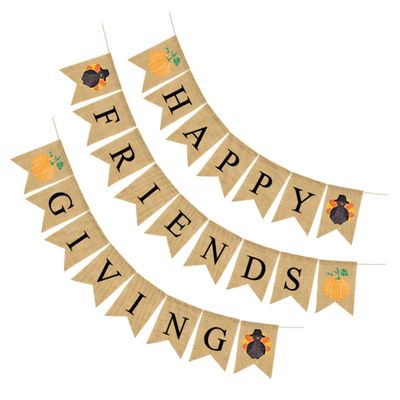 Holibanna Garland Bunting Flag Thanksgiving Banner Pumpkin Theme Fall Party Decorations