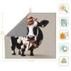 Cow Black And White Spot Kitchen Counter Absorbent Matdish Drying Mat, Sink Matwater Absorption At Its Finest view 3