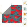 Red Birds Fauna Wild 1 Kitchen Counter Absorbent Matdish Drying Mat, Sink Matwater Absorption At Its Finest view 3