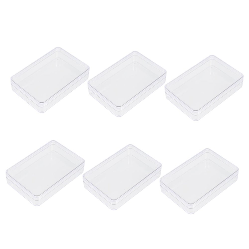 FELTECHELECTR 6pcs Elegant Poker Cards Box Compact Lightweight Storage Case for Card Holders