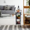 Black Carbon Steel Three Layer Drawer Storage Rack with Wheels view 4