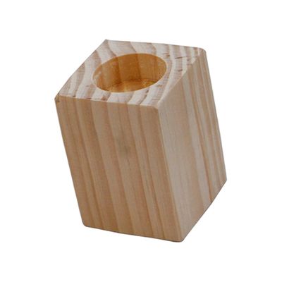ULDIGI Wooden Desktop Ornament Home Decor Candle Stand for Table Hurricane Candle Holder