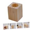 ULDIGI Wooden Desktop Ornament Home Decor Candle Stand for Table Hurricane Candle Holder view 4
