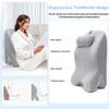Generic Adult Ergonomic Memory Foam Bed Triangle Wedge Pillow Headboard for Sitting up Back Neck Pain Relief with Face Down Massage Prone Pillow Function for Reading, with Washable Cover (Grey) view 3