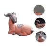 FELTECHELECTR Purple Clay Sheep Decor Creative Pottery Craft Ornament for Desktop Unique Home and Office Tea Pet Figurine and Stable Friends and Family view 4