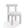 Addison Modern Dining Chair in Cotton Ball Boucle view 1
