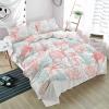 Alandar Home Duvet Cover Sets Red Coral Teal Sea Turtle Seamless,3 Piece Bed Set Ultra Soft Quilt Covers and Pillowcases,Ocean Life Summer Shell Microfiber Bedding Set for Bedroom Guest Room Dorm view 1
