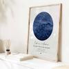 BlissfulMelodyDesign Custom Blue Watercolor Star Map Print, Personalized Night Sky Map, Anniversary Wedding Valentines Day Birthday Newborn Gift for Her and Him view 3