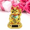 Jauarta Chinese Lucky Cat Waving Arm Decoration, Waving Arm Solar Fortune Cat Statue, Light Induction Fengshui Luck Wealth Statue Figurine, for Home Car Business Openings Ornaments (Gold) view 4