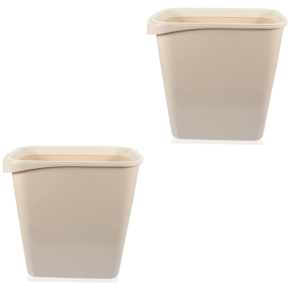 PRETYZOOM 2pcs Slim Lidless Trash Can Narrow Space Waste Basket for Kitchen Bathroom Office Design for Easy Use for Rooms and Craft Areas