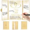 Engrowtic 50th Anniversary Decorations Gold Wedding Anniversary Guest Book with Pen 50 Years Marriage Signature Board Happy 50th Party Registry Card for Men Women Couple view 1