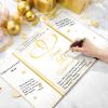 Engrowtic 50th Anniversary Decorations Gold Wedding Anniversary Guest Book with Pen 50 Years Marriage Signature Board Happy 50th Party Registry Card for Men Women Couple view 2