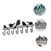 Holibanna Metal Wall Mounted Coat Rack Heavy Duty Hooks for Coats Hats and Keys Stylish Home Storage Organizer Iron Construction Space-Saving Design for Entryway and Mudroom view 2