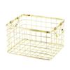 Luxshiny Metal Laundry Hamper with Handles Dirty Clothes Basket Clothes Washing Bin for Bedroom Bathroom Dorm Closet Golden view 1