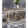 GZHERVICES Silver Shimmer Wall Backdrop, Mirror Circle Dots Wind Blowing Sequins Backdrop Curtain, for Events Home Decor Wedding Birthday Decoration view 2