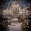 GZHERVICES Silver Shimmer Wall Backdrop, Mirror Circle Dots Wind Blowing Sequins Backdrop Curtain, for Events Home Decor Wedding Birthday Decoration view 4