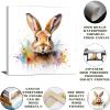 AErosx Rabbit watercolor painting print -framed watercolor painting,canvas wall art nursery,family canvas wall art,16x16 inch-Ready to hang, white-10 view 2