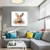 AErosx Rabbit watercolor painting print -framed watercolor painting,canvas wall art nursery,family canvas wall art,16x16 inch-Ready to hang, white-10 view 4