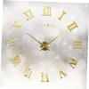 Amosfun Mirror Surface Decorative Wall Clock DIY Hanging Clock for Living Room Battery Not Included Elegant Design Fashionable Wall Art view 2