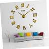Amosfun Mirror Surface Decorative Wall Clock DIY Hanging Clock for Living Room Battery Not Included Elegant Design Fashionable Wall Art view 3