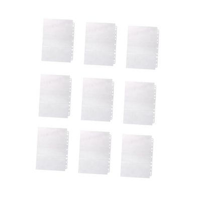 Amosfun 10pcs Vertical Photo Album Replacement Pages Transparent Inserts for Collecting Pictures Tickets and Cards for Scrapbooking and Storage