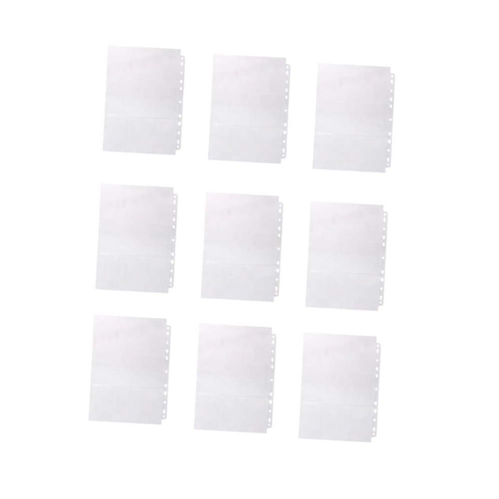 Amosfun 10pcs Vertical Photo Album Replacement Pages Transparent Inserts for Collecting Pictures Tickets and Cards for Scrapbooking and Storage