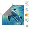 Ocean Dolphin Looking At You 1 Kitchen Counter Absorbent Matdish Drying Mat, Sink Matwater Absorption At Its Finest view 3