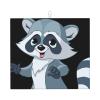 Cute Raccoon Kitchen Counter Absorbent Matdish Drying Mat, Sink Matwater Absorption At Its Finest view 1