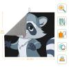 Cute Raccoon Kitchen Counter Absorbent Matdish Drying Mat, Sink Matwater Absorption At Its Finest view 3
